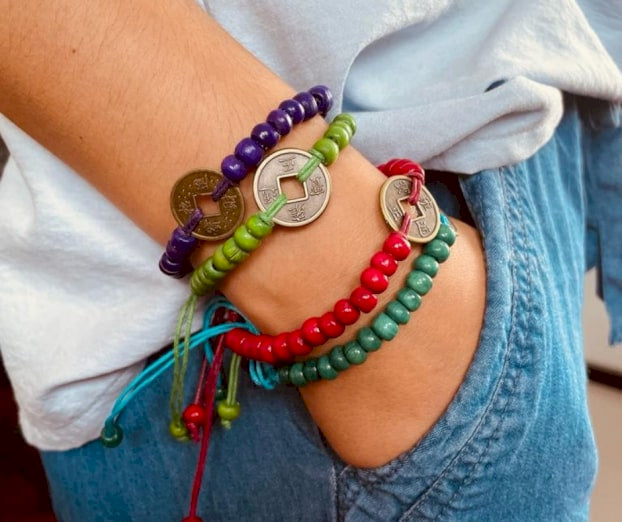 Bali Feng Shui Bead Bracelet